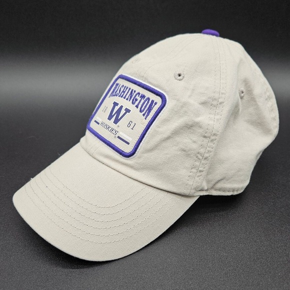University Of Washington‎ Huskies Strapback Hat Dad Ball Cap Tan Unisex Adult - Picture 1 of 7